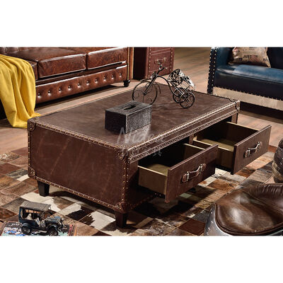 럭셔리 빈티지 산업 레트로 항공기 빈티지 트렁크 시가르 커피 테이블 라운지 술집 클럽 스튜디오 가구 샐러드 가구